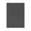 vidaXL Estor Plisado negro 95x100 cm Tela Ancho 94,4 cm Poli&eacute;ster