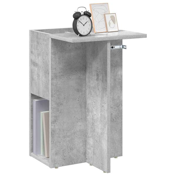 vidaXL Mesa Auxiliar Gris Concreto 35 x 40 x 55 cm