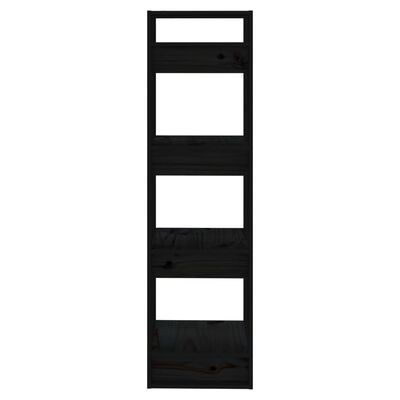 vidaXL Estantería/divisor de espacios madera pino negro 41x35x125 cm