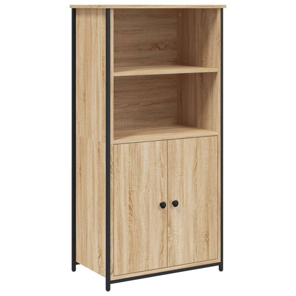 vidaXL Aparador alto madera contrachapada roble Sonoma 62x36x121,5 cm