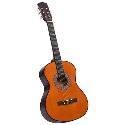 vidaXL Guitarra clásica niños y principiantes madera de tilo 3/4 36"