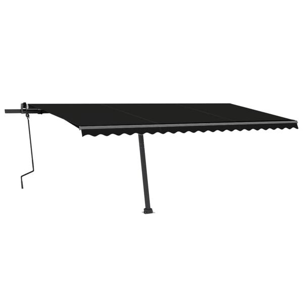 vidaXL Toldo de pie retr&aacute;ctil manual gris antracita 500x300 cm