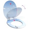 vidaXL Asiento de WC Azul 44 x 38 cm Tablero de MDF