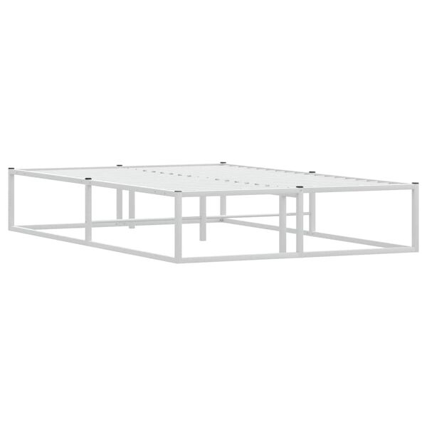 vidaXL Estructura de cama sin colch&oacute;n de metal blanco 120x200 cm