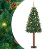 vidaXL &Aacute;rbol de Navidad Delgado con 300 LED con soporte Verde 180 cm