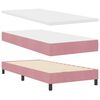 vidaXL Cama tipo Box Spring con colch&oacute;n Rosa 200 x 100 cm Terciopelo