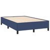 vidaXL Cama box spring con colch&oacute;n y luces LED tela azul 120x190 cm