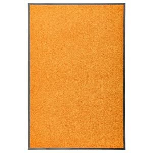 vidaXL Felpudo lavable naranja 60x90 cm
