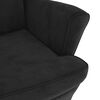 vidaXL Sill&oacute;n de terciopelo negro
