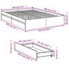 vidaXL Cama con cajones madera de ingenier&iacute;a marr&oacute;n roble 140x190 cm