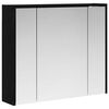vidaXL Armario con espejo de ba&ntilde;o Roble Negro 73,5 x 16 x 62,5 cm