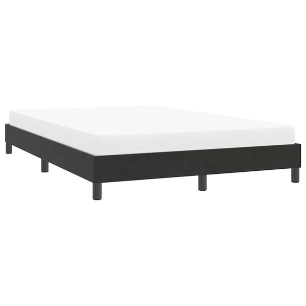 vidaXL Estructura de cama sin colch&oacute;n terciopelo negro 140x210 cm