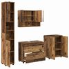 vidaXL Juego de muebles de ba&ntilde;o con caj&oacute;n 4 pcs Madera Vieja