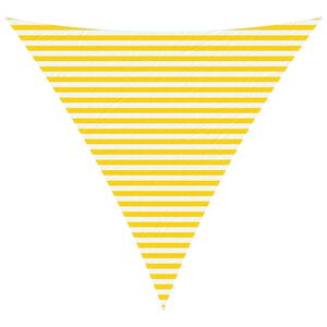 vidaXL Toldo Vela de Sombra Amarillo y blanco 4 x 4 x 4 m