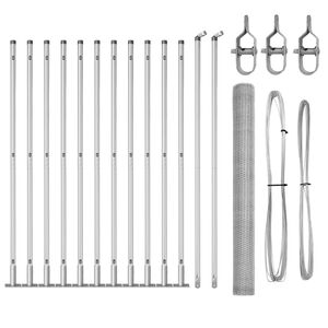 vidaXL Poste de Valla Plateado