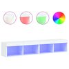 vidaXL Muebles de TV con luces LED 2 uds blanco 80x30x30 cm
