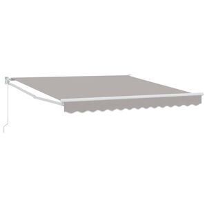 vidaXL Toldo Manual Gris claro 3 x 2,5 m Poliester y metal