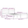 vidaXL Estructura de cama doble sin colch&oacute;n blanco 135x190 cm