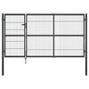 vidaXL Puerta de jard&iacute;n con postes de acero 350x140 cm antracita