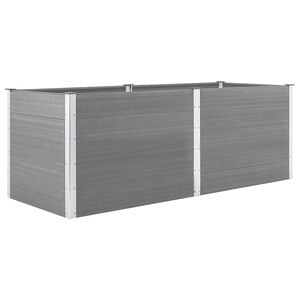 vidaXL Arriate de WPC gris 250x100x91 cm