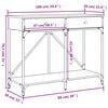 vidaXL Mesa consola madera de ingenier&iacute;a roble ahumado 100x39x78,5 cm