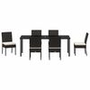 vidaXL Conjunto de Comedor de Jard&iacute;n 7 pcs Negro