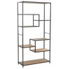 vidaXL Estanter&iacute;a de madera maciza de abeto y acero 90,5x35x180 cm