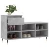 vidaXL Mueble zapatero madera contrachapada gris hormig&oacute;n 102x36x60 cm