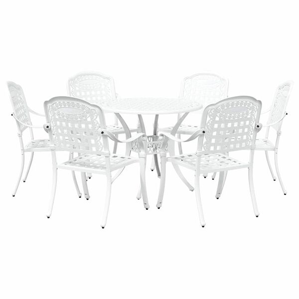 vidaXL Conjunto de Comedor de Jard&iacute;n 7 pcs Aluminio
