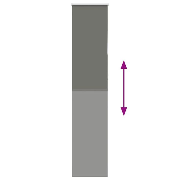 vidaXL Estor Enrollable Opaco gris 50x230 cm Tela Ancho 45,7 cm