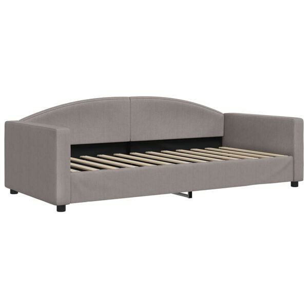 vidaXL Sof&aacute; cama nido con cajones tela gris taupe 90x200 cm