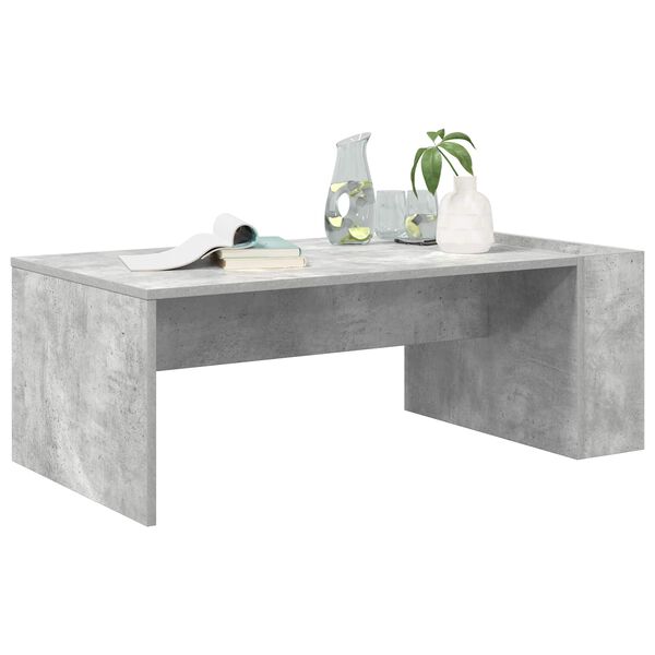 vidaXL Mesa de Caf&eacute; Gris Concreto 95 x 50 x 34 cm Madera de ingenier&iacute;a
