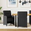vidaXL Sillas de comedor con ruedas 2 pcs Negro 57 x 67 x 95 cm tela