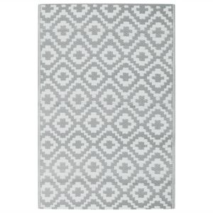 vidaXL Alfombra de exterior PP ARAKIL gris 120x180 cm