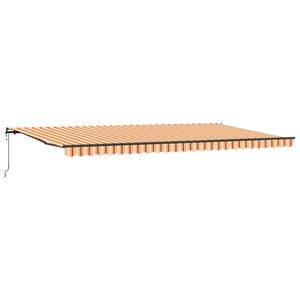 vidaXL Toldo retr&aacute;ctil Amarillo y Naranja 600 x 300 cm Tela y Aluminio