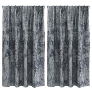 vidaXL Cortinas de Terciopelo 2 uds. Gris plata 140 x 140 cm