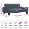 vidaXL Cama para perros de tela gris oscuro 70x45x30 cm