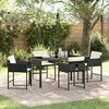 vidaXL Conjunto de Comedor de Jard&iacute;n 5 pcs Negro rat&aacute;n sint&eacute;tico