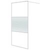 vidaXL Mampara de ducha vidrio ESG transparente blanco 100x195 cm