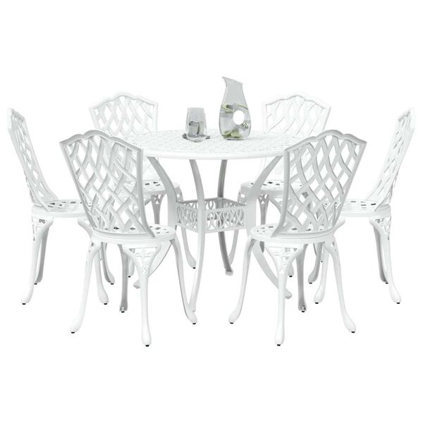 vidaXL Conjunto de Comedor de Jard&iacute;n 7 pcs Aluminio