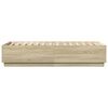 vidaXL Estructura cama con luces LED madera roble Sonoma 90x190 cm