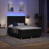vidaXL Cama Box Spring LED con colch&oacute;n Negro 140 x 200 cm tela