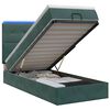 vidaXL Cama tipo otomana con colch&oacute;n y LED Verde oscuro 80 x 200 cm