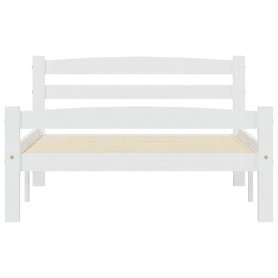 vidaXL Estructura de cama de madera maciza de pino blanca 100x200 cm