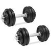 vidaXL Juego de mancuernas hierro fundido 18 piezas 30 kg