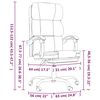 vidaXL Silla de oficina reclinable de tela gris taup&eacute;