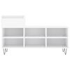 vidaXL Mueble zapatero madera contrachapada blanco brillo 102x36x60 cm