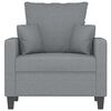 vidaXL Sill&oacute;n de tela gris claro 60 cm