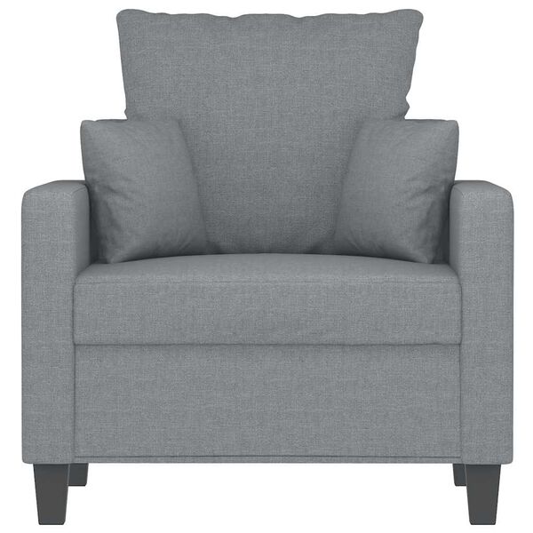 vidaXL Sill&oacute;n de tela gris claro 60 cm