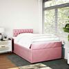 vidaXL Cama box spring con colch&oacute;n terciopelo rosa 120x190 cm